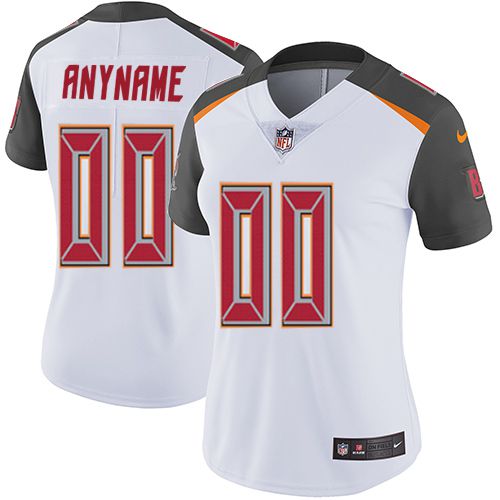 2019 NFL Women Nike Tampa Bay Buccaneers Road White Customized Vapor jersey->customized nfl jersey->Custom Jersey